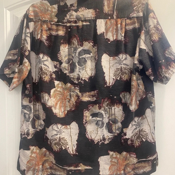 Mens Caribbean 100% silk shirt size large - Picture 2 of 8